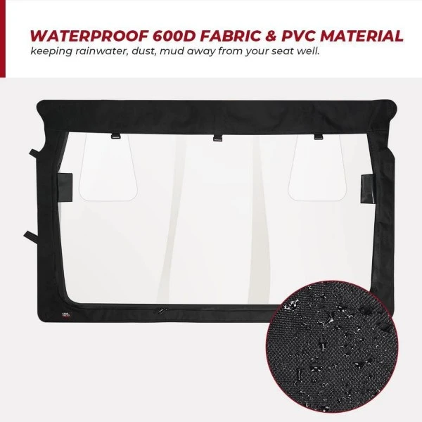 Kemimoto Yamaha Rhino Massimo UTV Rear Windshield - Image 4