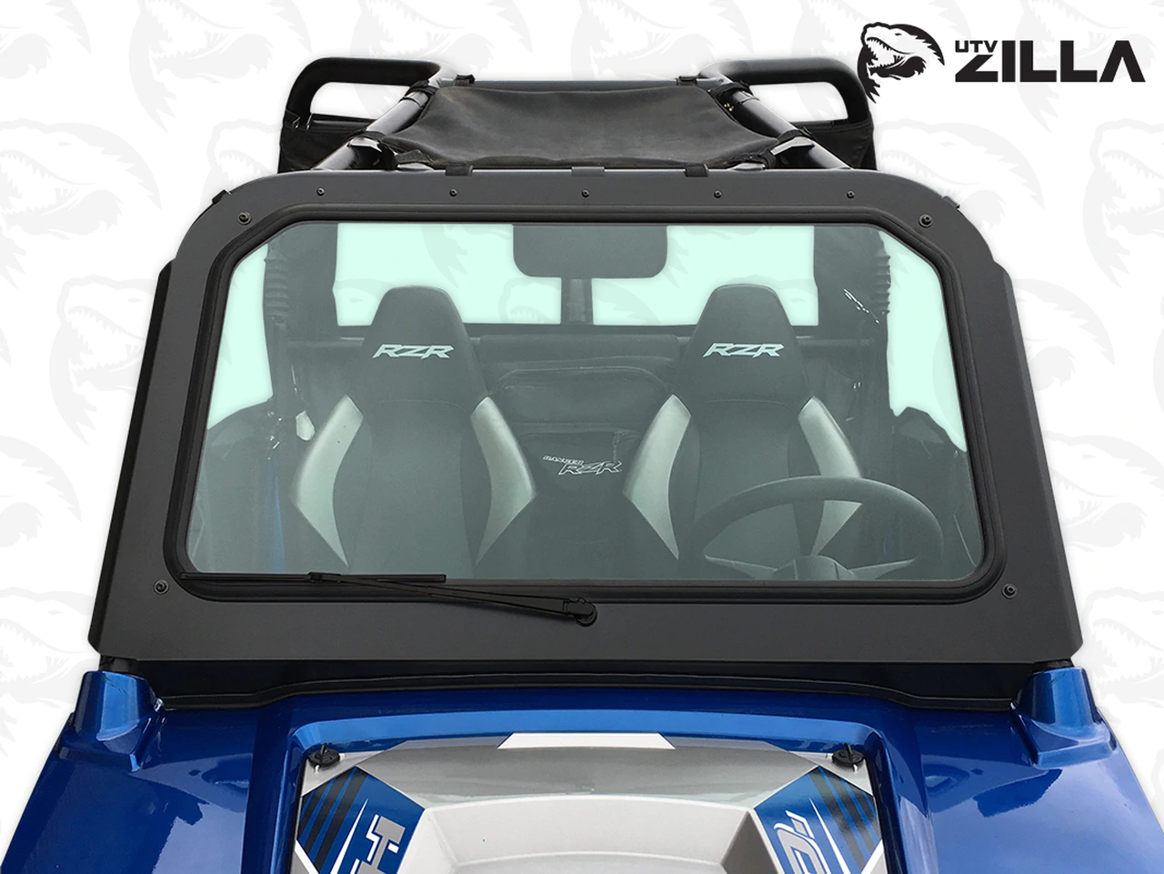 UTVZilla RZR 570, 800, XP900 Full Glass Windshield - With Manual Wiper - Image 5