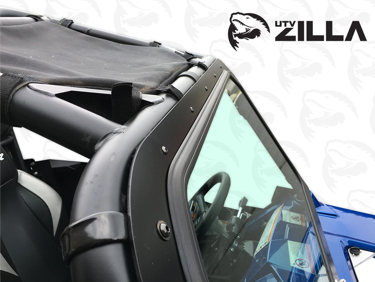UTVZilla RZR 570, 800, XP900 Full Glass Windshield - With Manual Wiper - Image 4