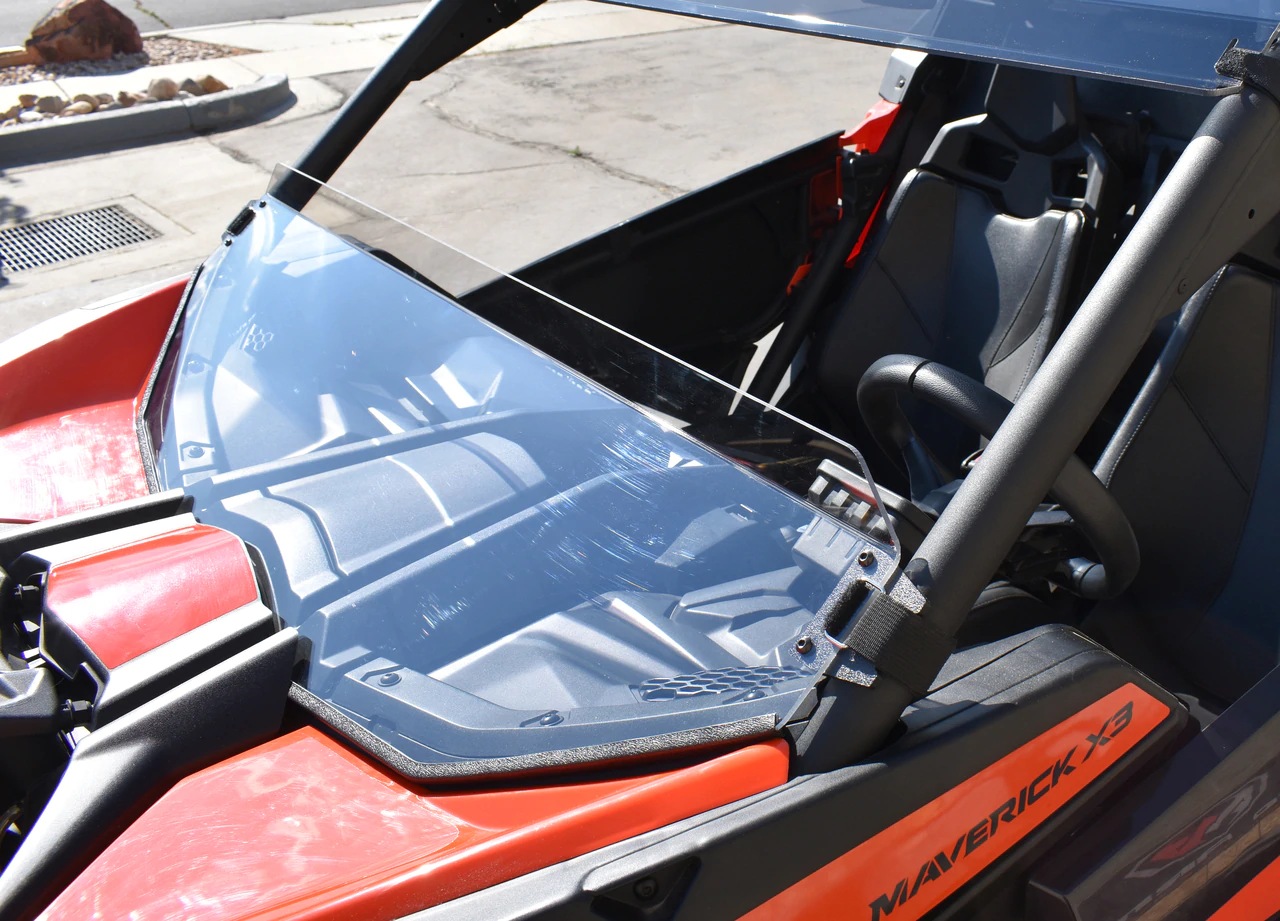 UTVZilla Can Am Maverick X3 Hard Coat Half Windshield - Image 3