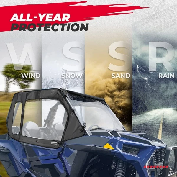 Kemimoto Polaris RZR XP 1000/ Turbo 2014+ Soft Door, Upper Windows Water-resistant - Image 6