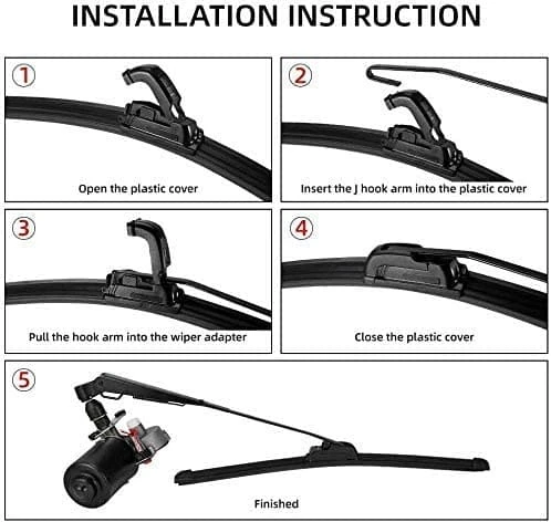 Kemimoto Universal12V Electric Windshield Wiper Kit 16" - Image 4