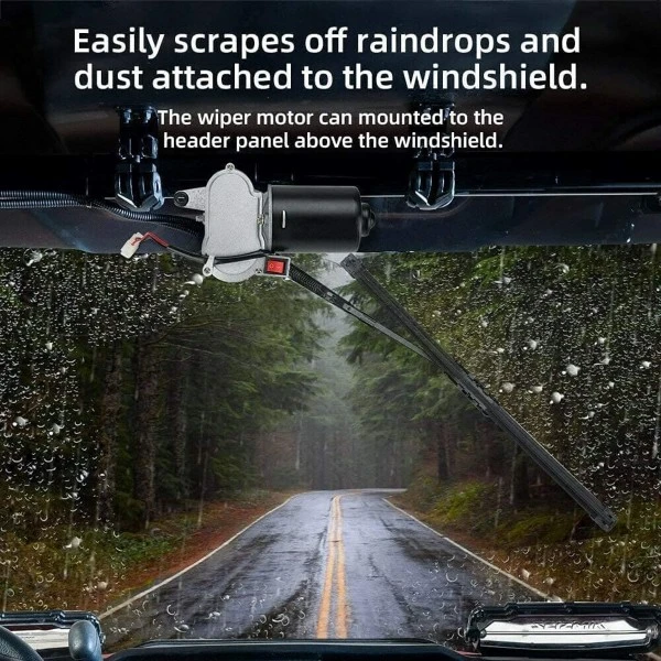 Kemimoto Universal12V Electric Windshield Wiper Kit 16" - Image 5