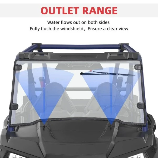 Kemimoto Universal 12V Electric Windshield Wiper Washer Kit 16" - Image 11