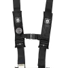 PRO ARMOR 4 POINT 3" HARNESS WITH SEWN IN PADS BLACK