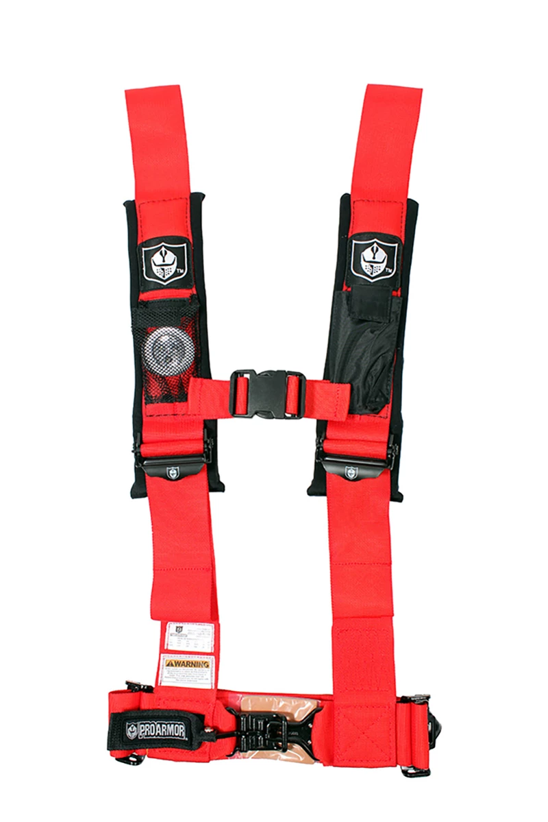 PRO ARMOR 4 POINT 3" HARNESS WITH SEWN IN PADS BLACK - Image 4