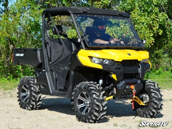 SuperATV Can-Am Defender Scratch Resistant Flip Windshield - Image 7