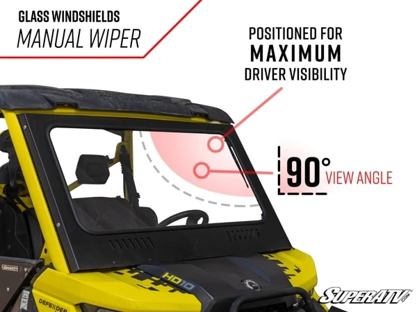 SuperATV Can-Am Defender Glass Windshield - Image 4