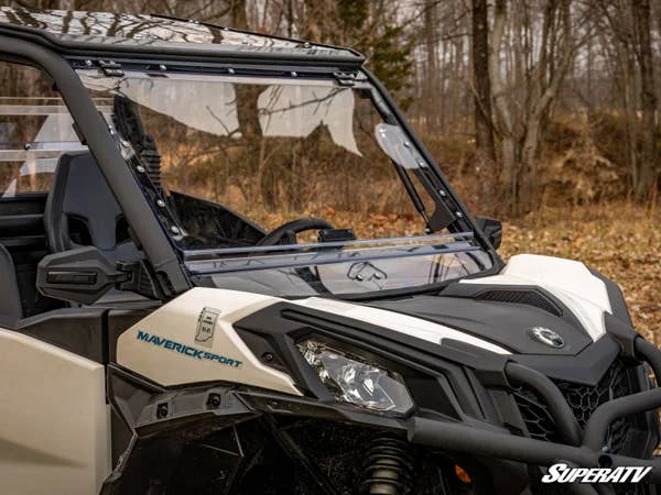 SuperATV Can-Am Maverick Trail Scratch Resistant Flip Windshield - Image 6