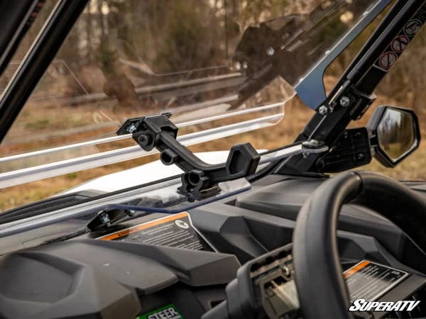 SuperATV Can-Am Maverick Trail Scratch Resistant Flip Windshield - Image 3