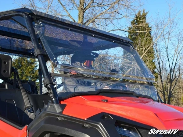 SuperATV Honda Pioneer 1000 Scratch-Resistant Flip Windshield - Image 5