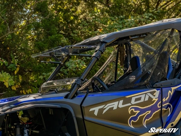 SuperATV Honda Talon 1000 Scratch Resistant Flip Windshield - Image 2