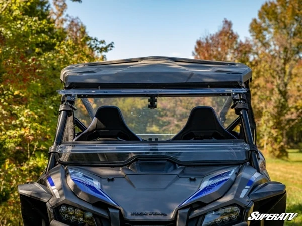 SuperATV Honda Talon 1000 Scratch Resistant Flip Windshield - Image 4