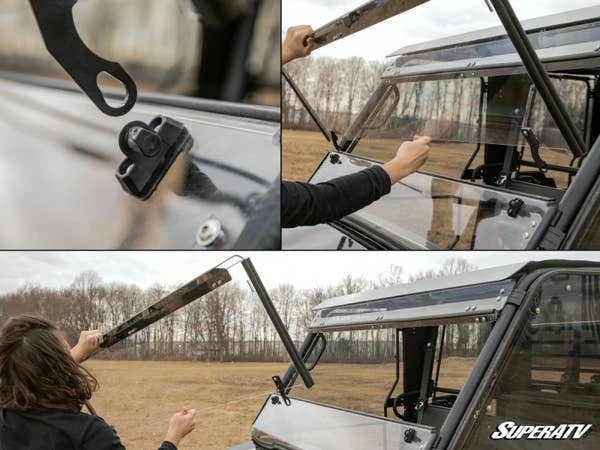 SuperATV Kawasaki Mule Pro 3-IN-1 Windshield - Image 10