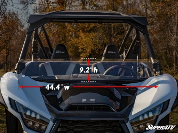 SuperATV Kawasaki Teryx KRX 1000 Half Windshield - Image 2