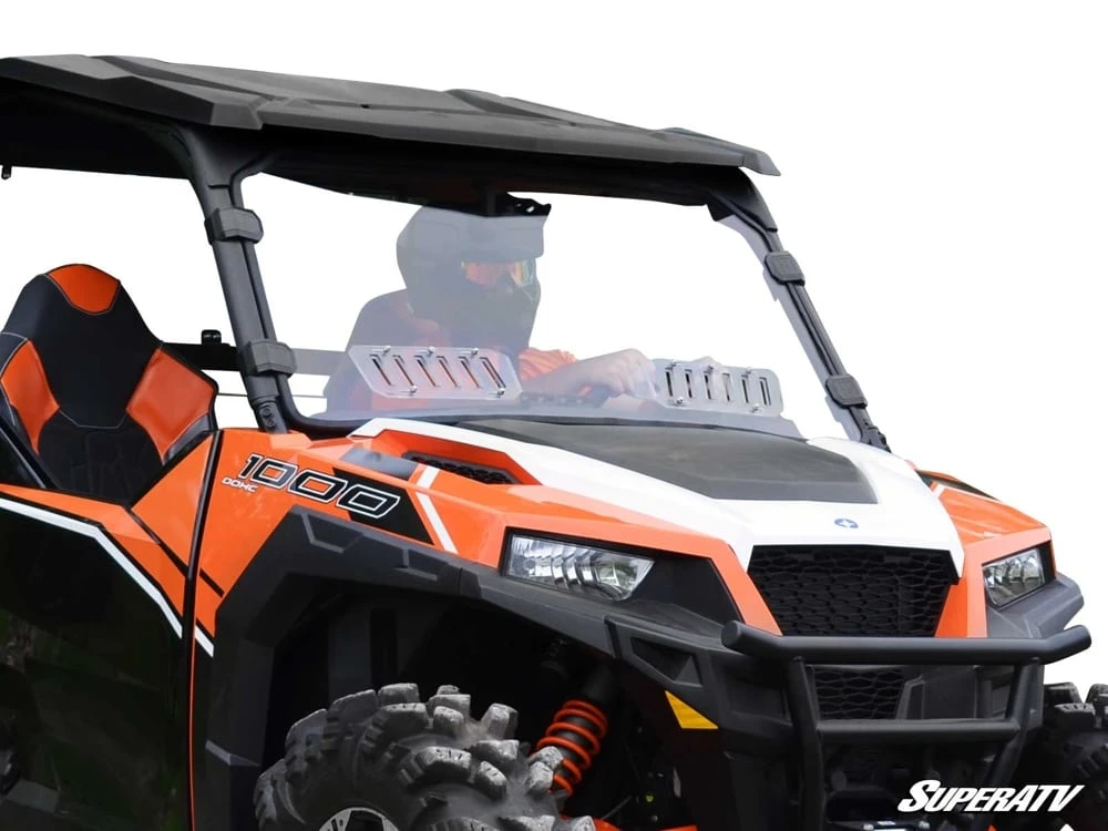 SuperATV Polaris General Scratch-Resistant Vented Full Windshield
