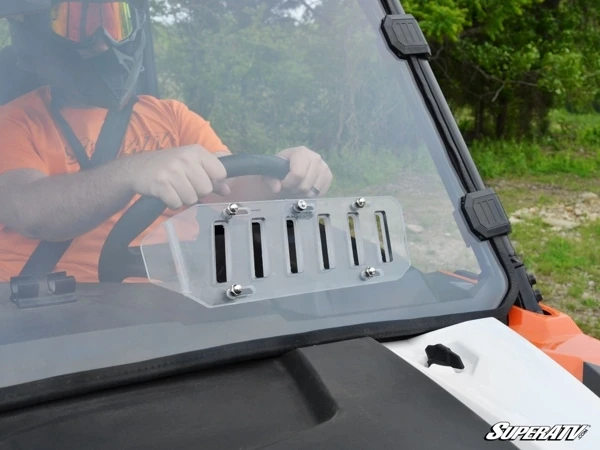 SuperATV Polaris General Scratch-Resistant Vented Full Windshield - Image 3