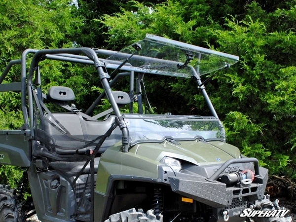 SuperATV Polaris Ranger 800 Scratch Resistant Flip Windshield - Image 2