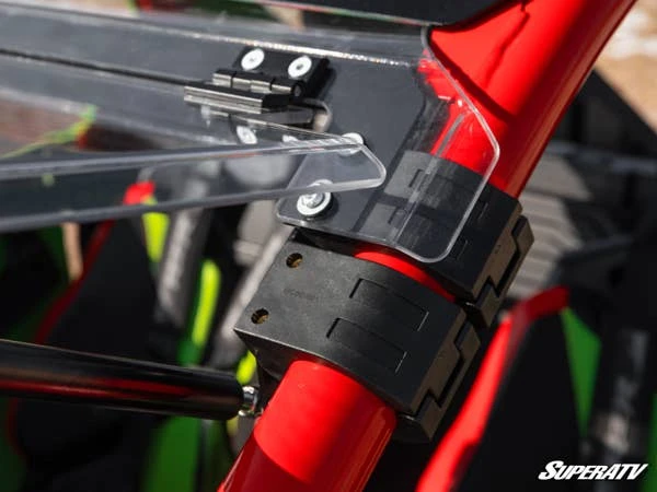 SuperATV Polaris RZR Pro R Scratch-Resistant Flip Windshield - Image 9