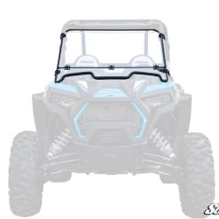 SuperATV Polaris RZR XP Turbo Scratch Resistant Flip Down Windshield
