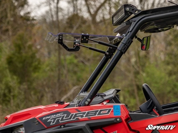SuperATV Polaris RZR XP 1000 Scratch Resistant Flip Windshield - Image 6