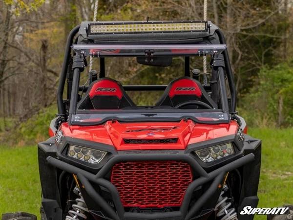 SuperATV Polaris RZR XP 1000 Scratch Resistant Flip Windshield - Image 7