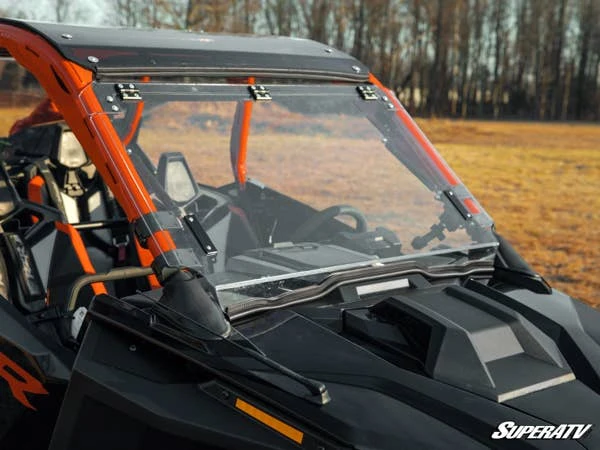 SuperATV Polaris RZR Pro R Scratch-Resistant Flip Windshield - Image 2