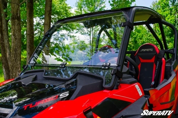 SuperATV Polaris RZR XP Turbo S Flip Down Windshield - Image 7