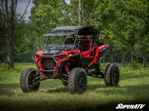 SuperATV Polaris RZR Turbo S Scratch Resistant Flip Windshield - Image 2