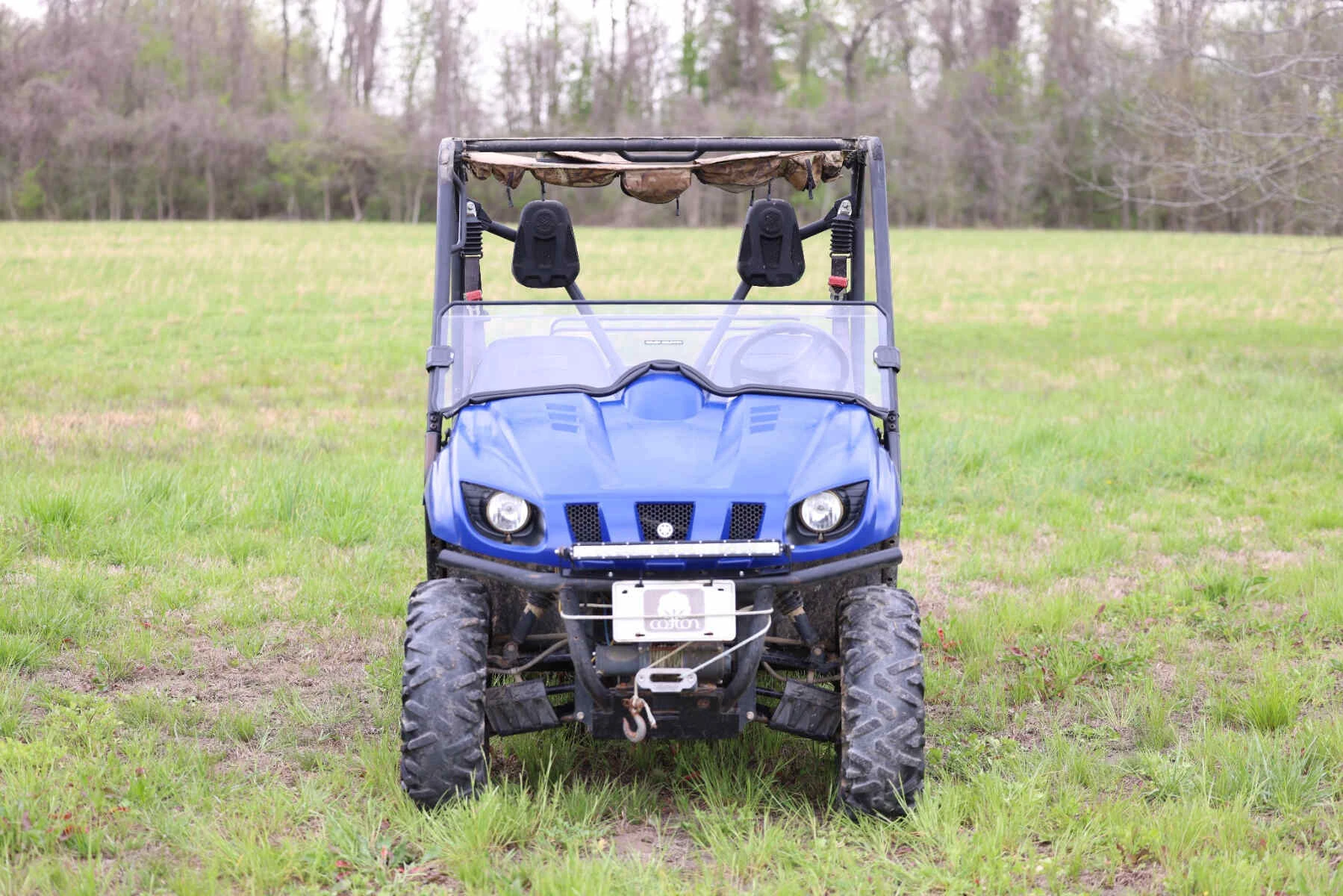 Rough Country '06-'08 Yamaha Rhino 450/'04-'07 Rhino 660 Scratch Resistant Half Windshield - Image 2