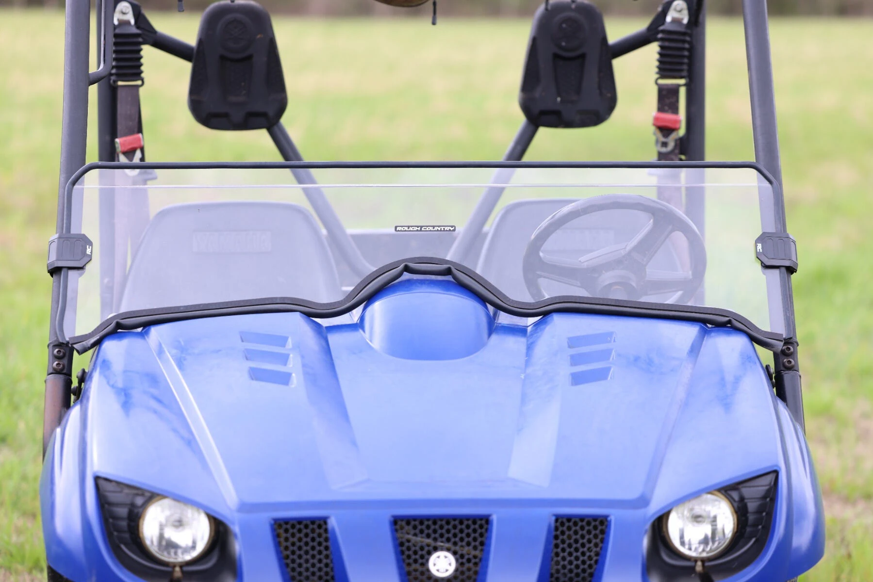 Rough Country '06-'08 Yamaha Rhino 450/'04-'07 Rhino 660 Scratch Resistant Half Windshield - Image 3