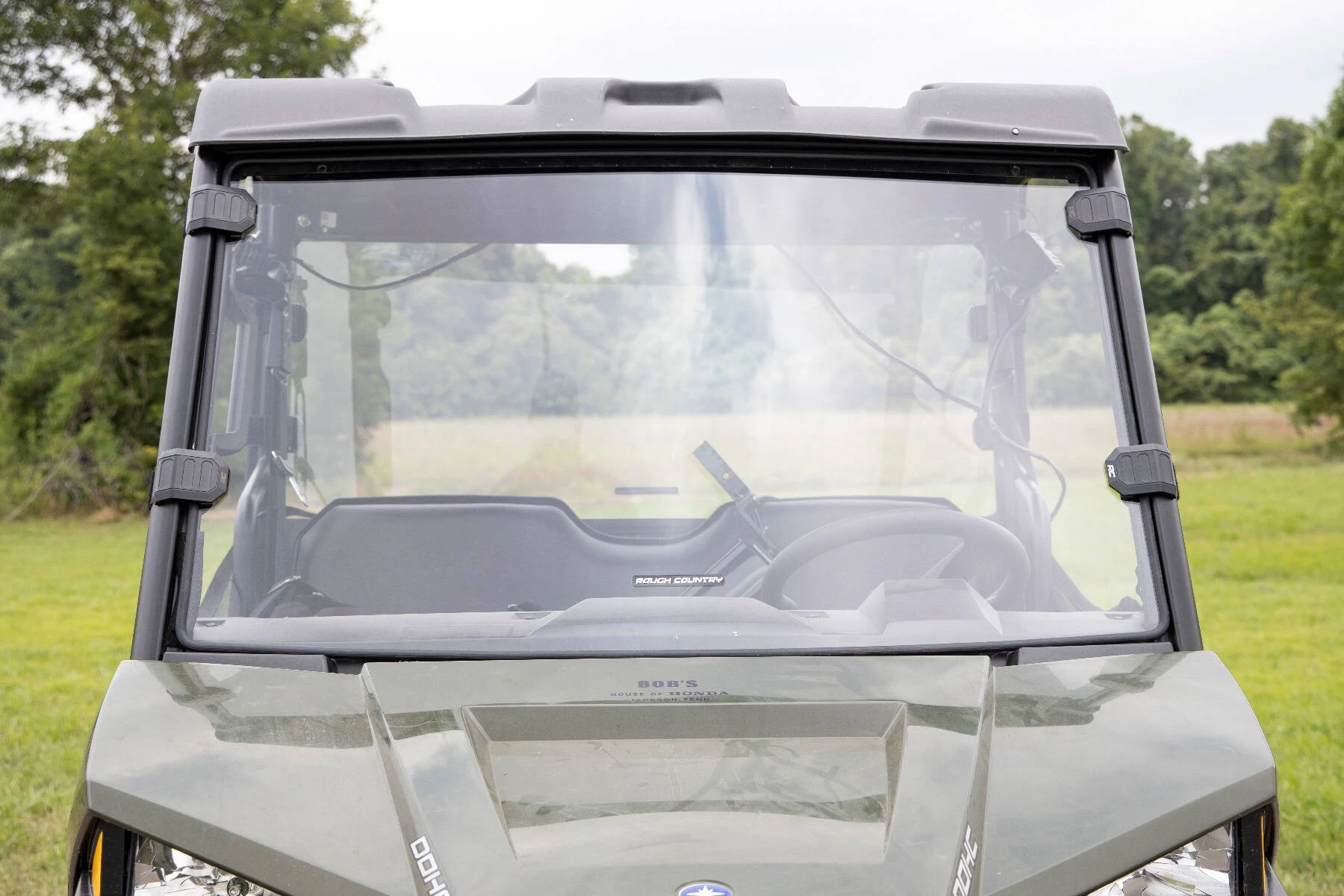 Rough Country '15-'22 Polaris Ranger 500/570 Mid Size Scratch Resistant Full Windshield - Image 3