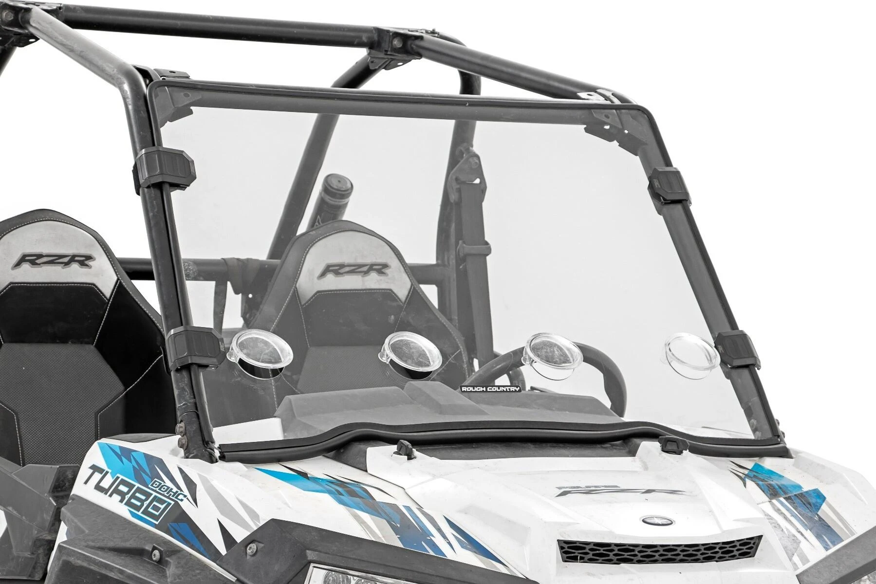 Rough Country '16-'18 Polaris RZR XP 1000 Scratch Resistant Full Windshield - Image 5