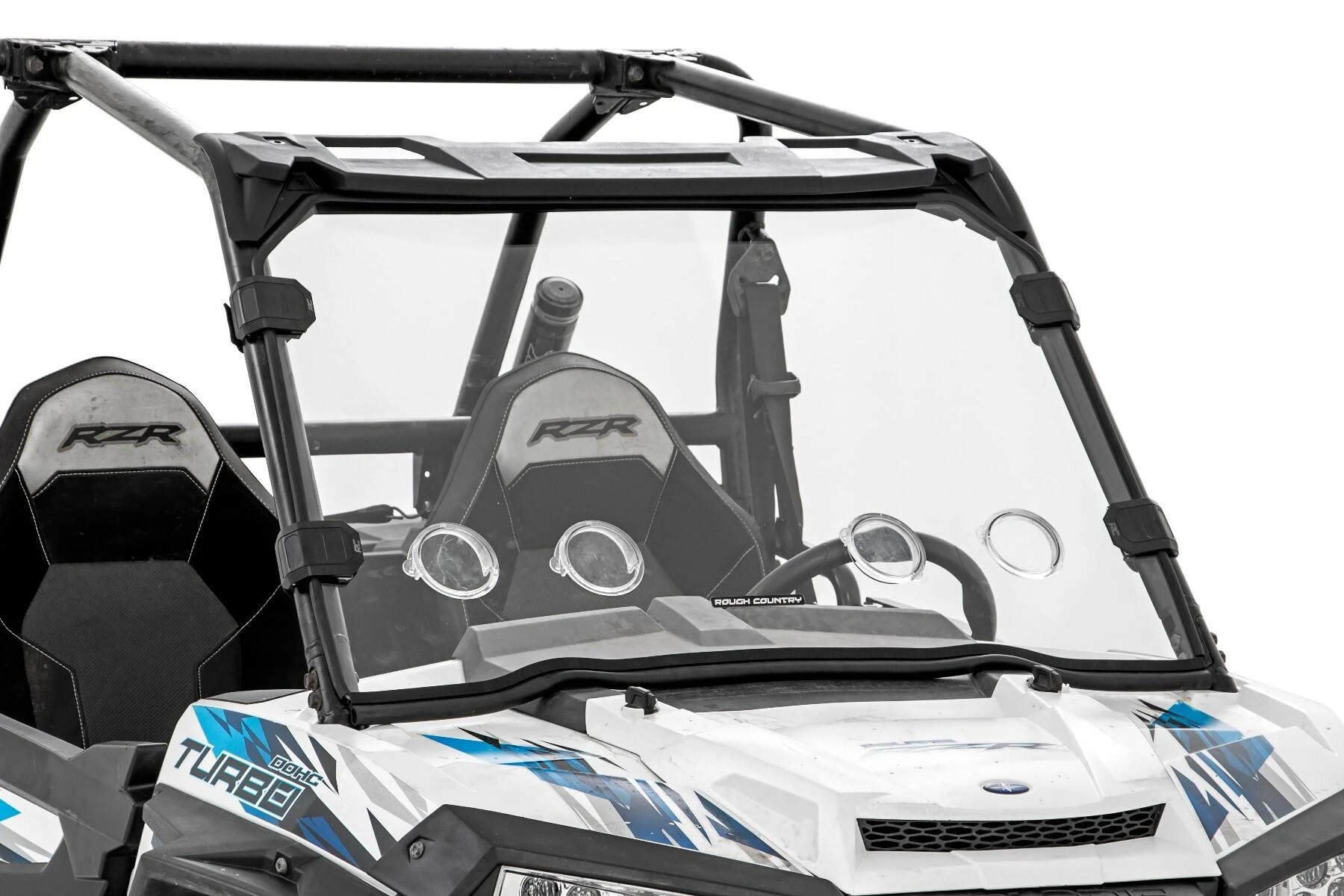Rough Country '16-'18 Polaris RZR XP 1000 Scratch Resistant Full Windshield - Image 6