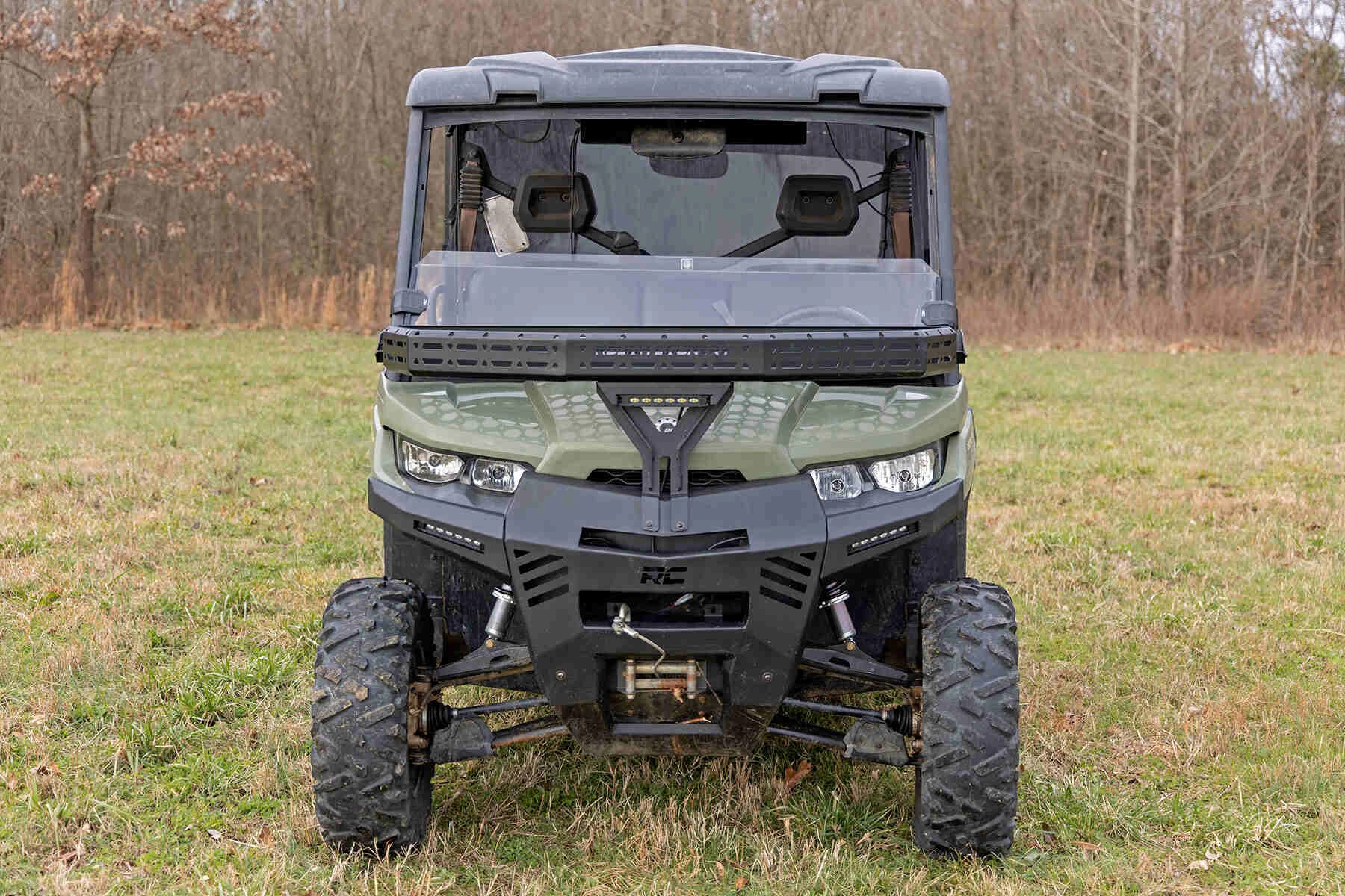Rough Country '16-'22 Can-Am Defender HD 10/Defender HD 10 XT Scratch Resistant Half Windshield - Image 2