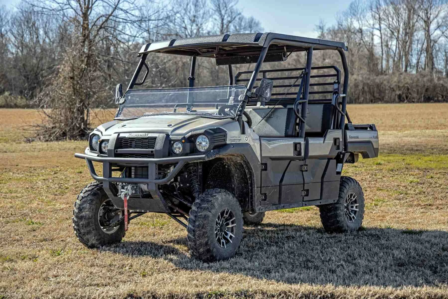 Rough Country '16-'22 Kawasaki Mule Pro DX/Pro DXT Scratch Resistant Half Windshield - Image 2