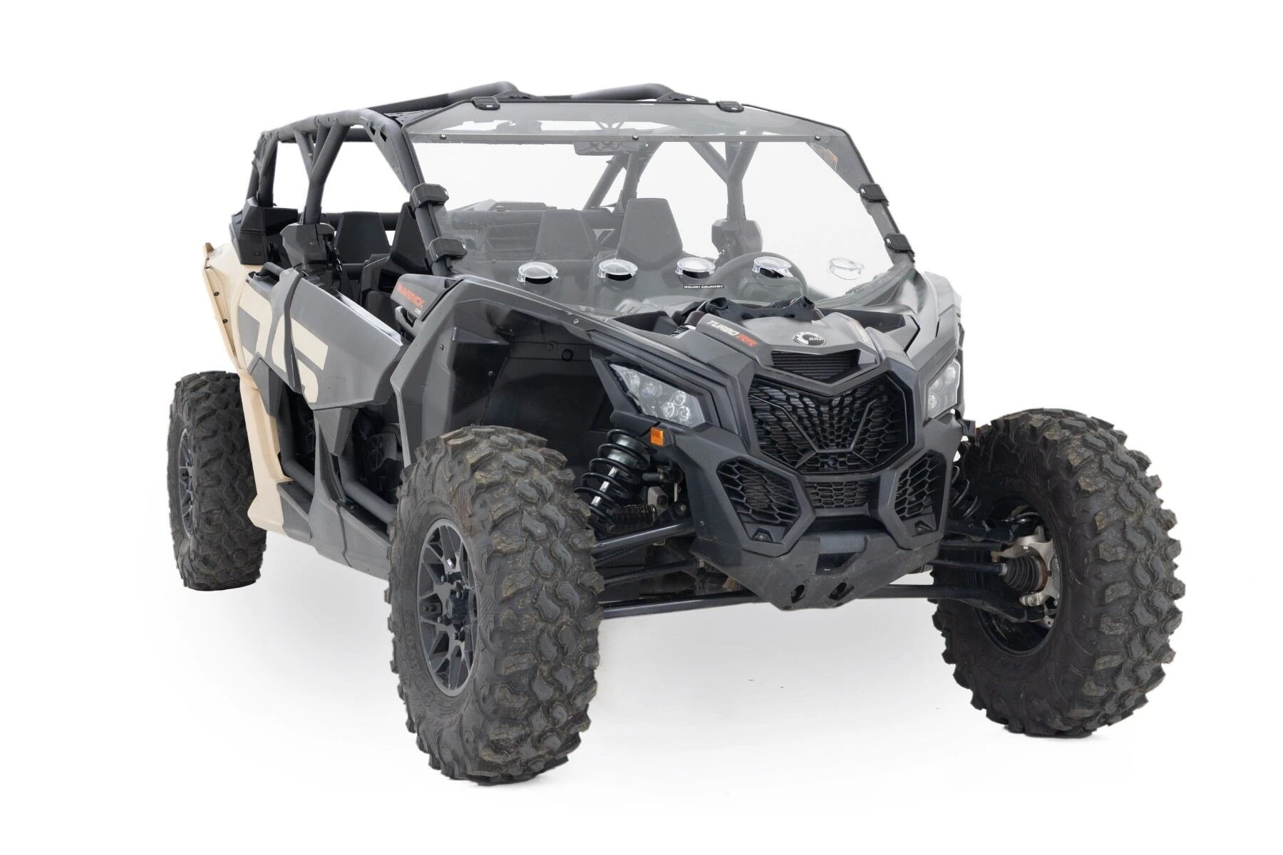Rough Country '17-'22 Can-Am Maverick X3 Scratch Resistant Vented Full Windshield - Image 2