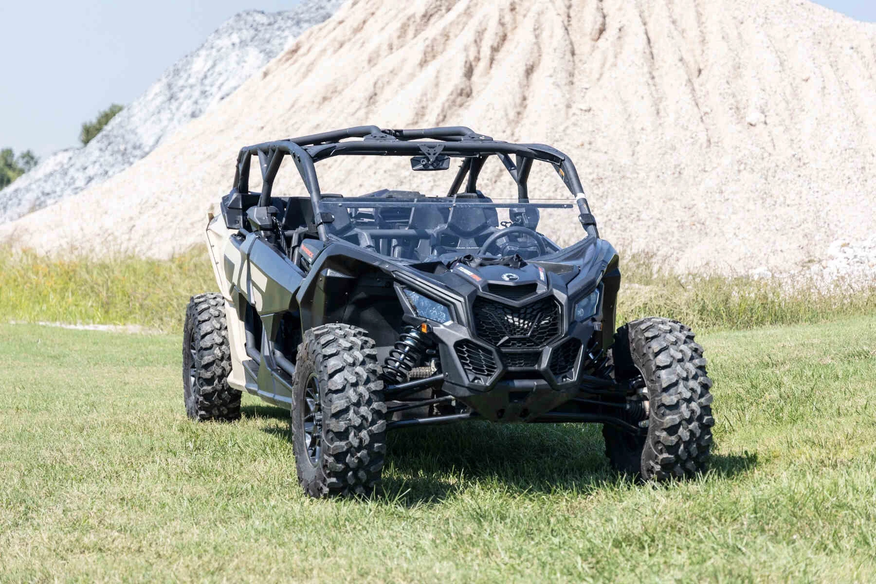 Rough Country '17-'22 Can-Am Maverick X3 Scratch Resistant Half Windshield - Image 2