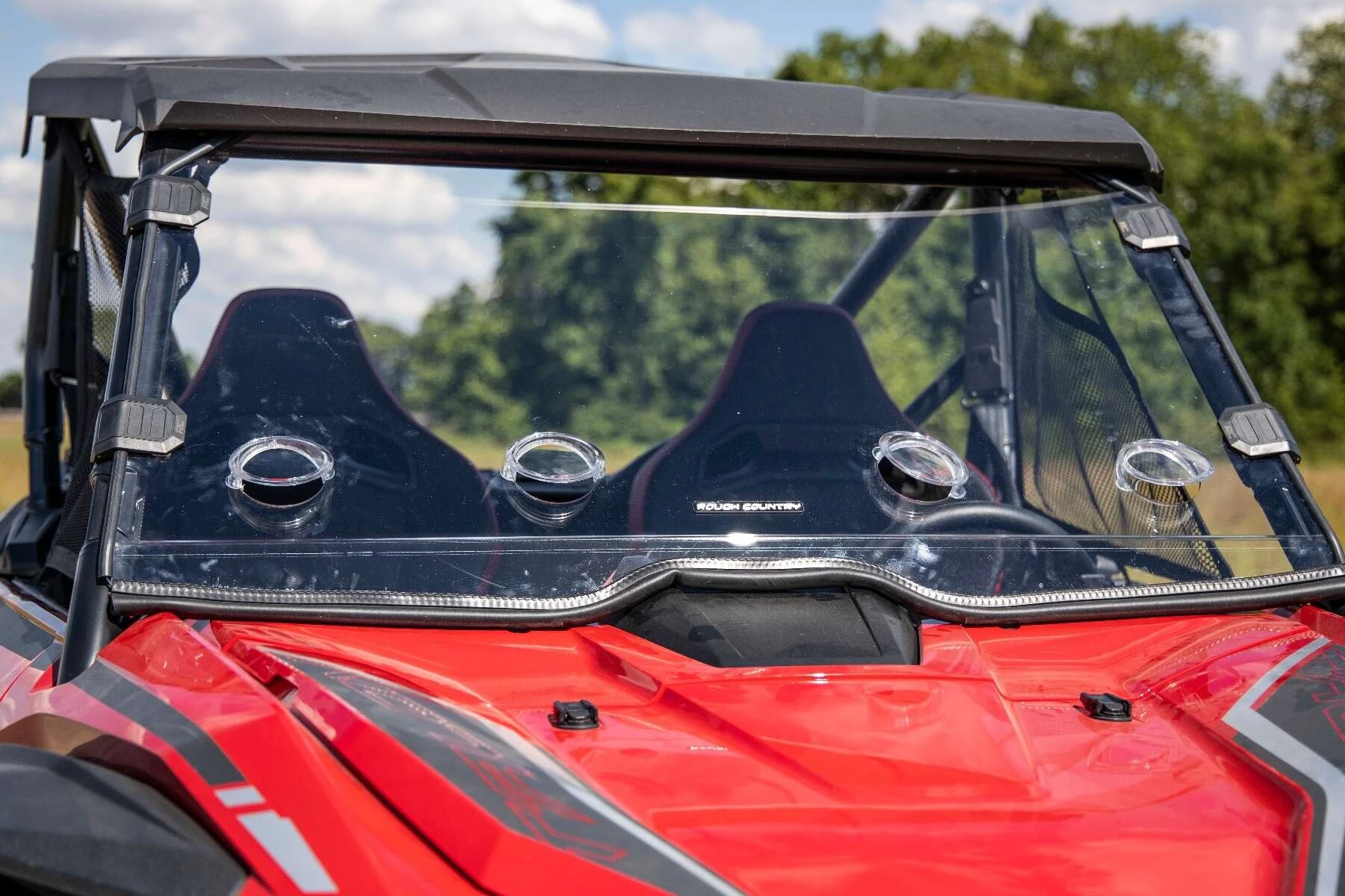 Rough Country '19-'22 Honda Talon Scratch Resistant Vented Full Windshield - Image 4