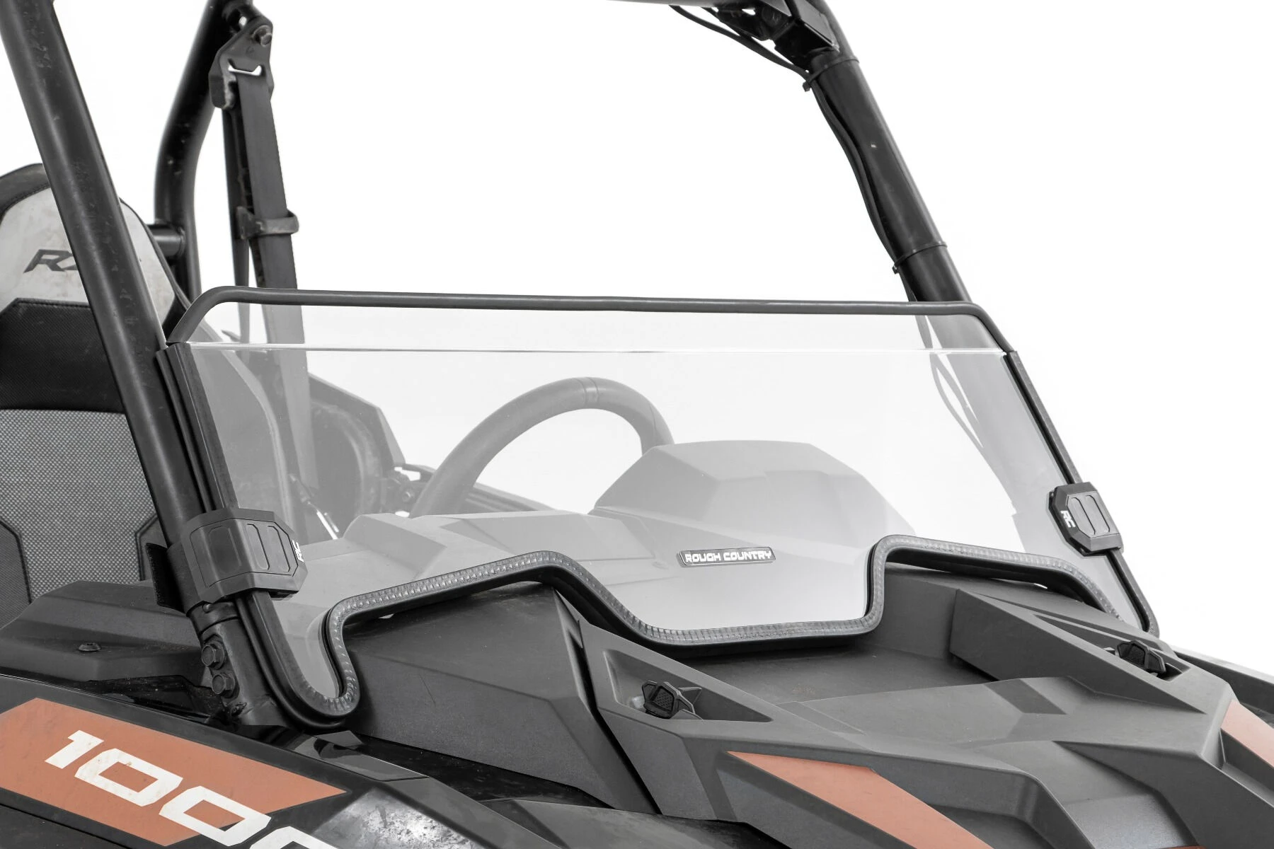 Rough Country '19-'22 Polaris RZR XP 1000/RZR XP 4 1000 Scratch Resistant Half Windshield - Image 4