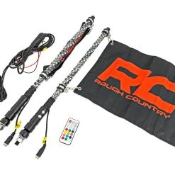 Rough Country 2' Multi Color LED Light Whip Kit - 2pcs