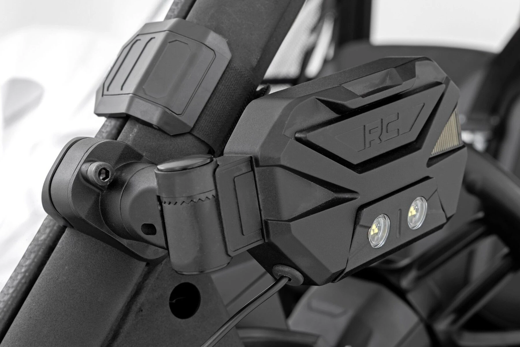 Rough Country Universal UTV Aluminum Side Mirrors /Blinker /Horn Kit - Image 6