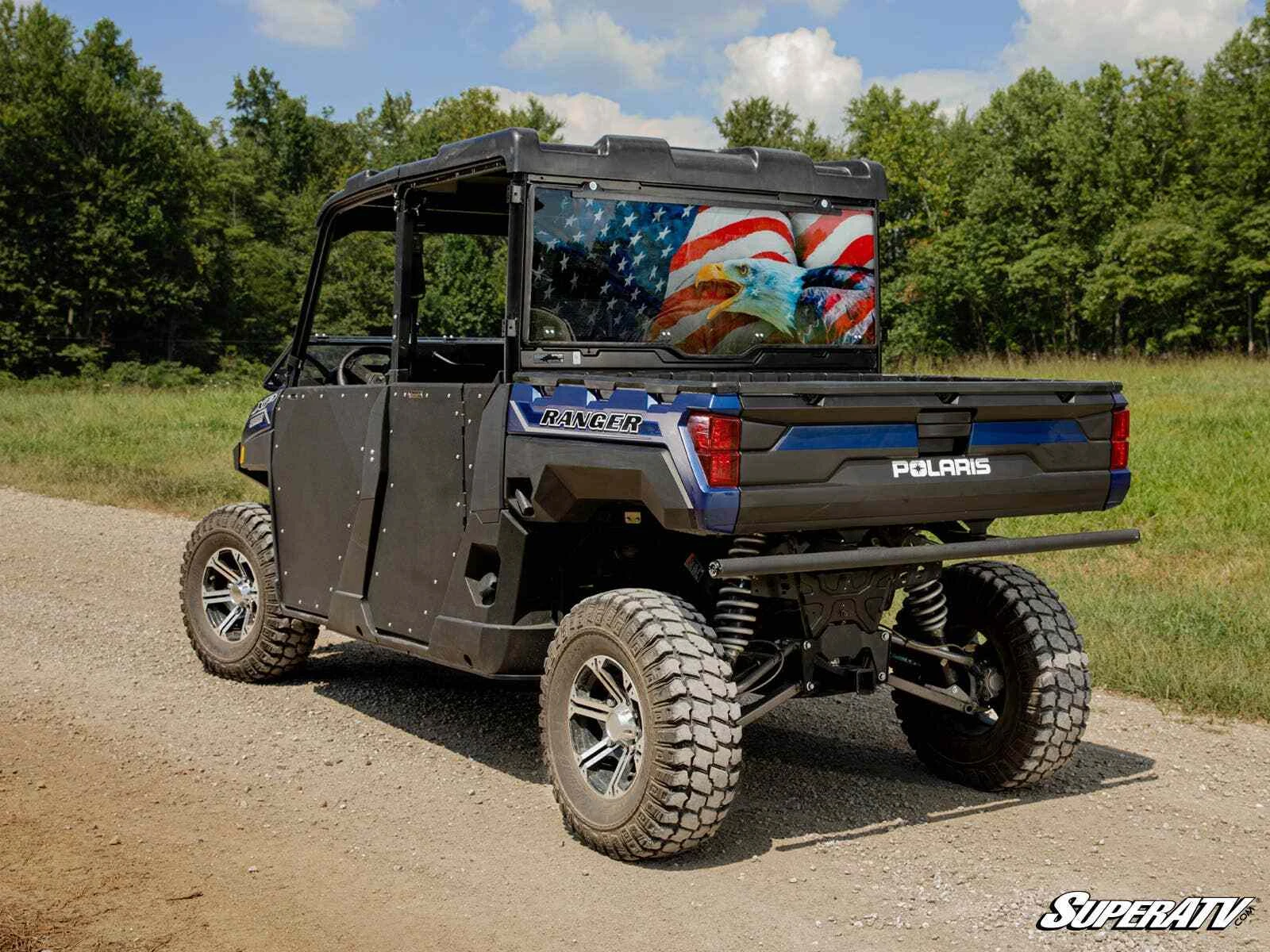 SuperATV Polaris Ranger XP 570/XP 900/XP 1000 Scratch Resistant Rear Windshield - Image 5
