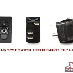 XTC Power Products XTC ON-OFF SPST Carling Rocker Switch With Incandescent Backlight