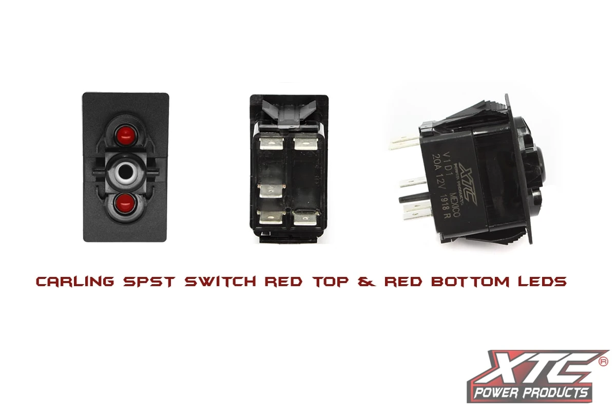XTC Power Products XTC Carling Contura V SPST Switch With Red/Red LED