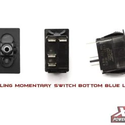 XTC Power Products XTC SPST Momentary Carling Switch With Blue Bottom LED
