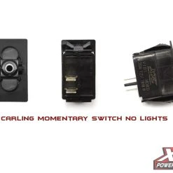 XTC Power Products XTC (ON)-OFF SPST Momentary Carling Rocker Switch With No Lights