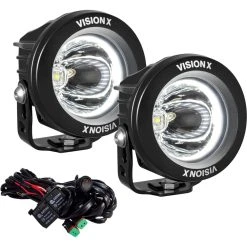 Vision X 3.7" Optimus Round 15º White Halo Light Kit