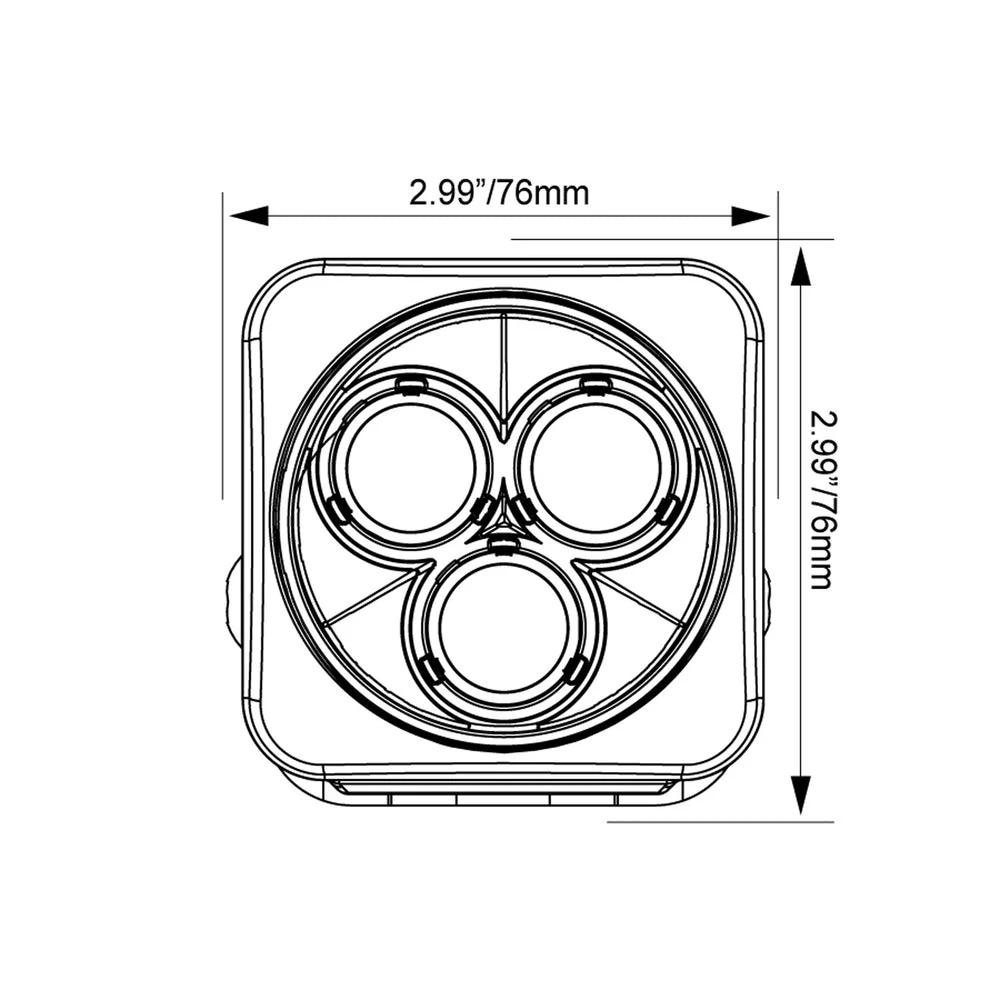 Vision X 3" Square CG2 Multi LED Light Cannon Kit - Image 9