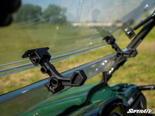 SuperATV Yamaha Viking Scratch Resistant Flip Windshield - Image 3